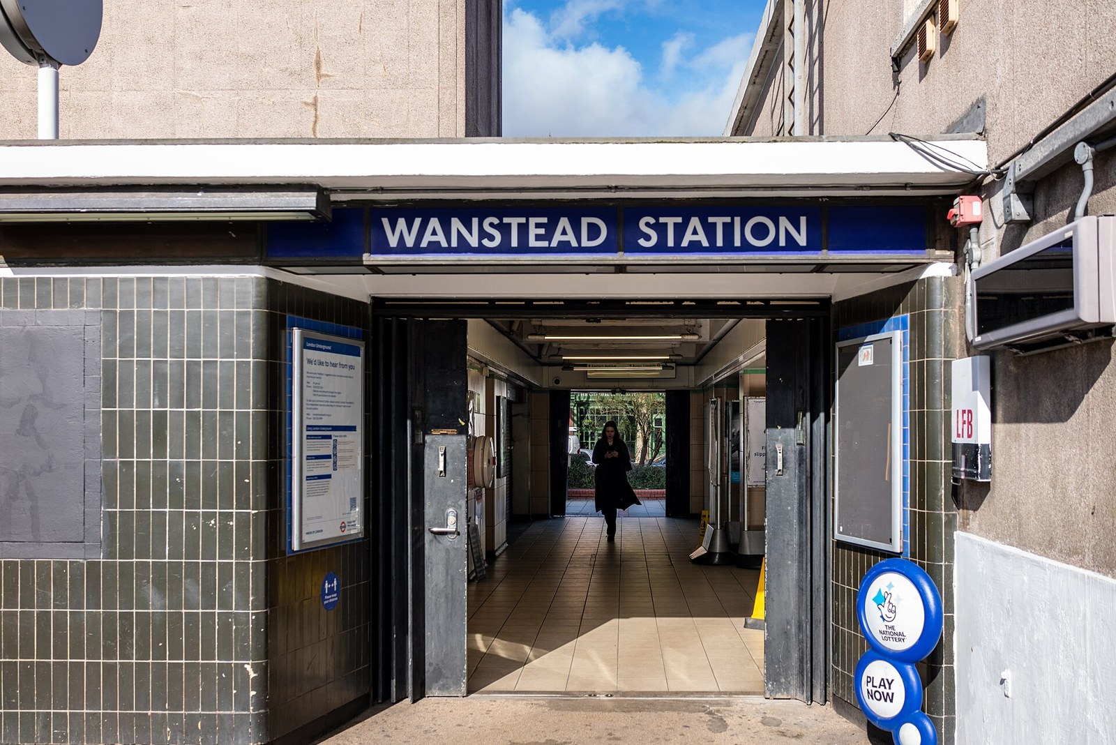 The ticket hall entrance of Wanstead Underground station