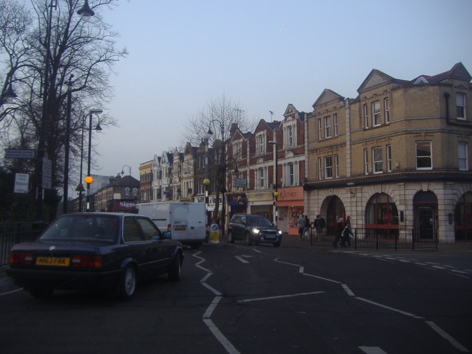 Wanstead High Street looking along the shopfronts